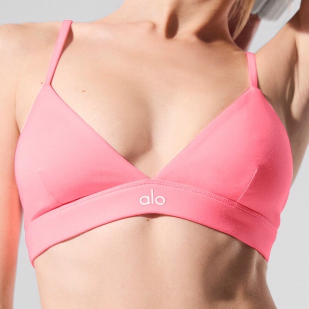 Alo Yoga Splendor Bra Neon Bubblegum XS